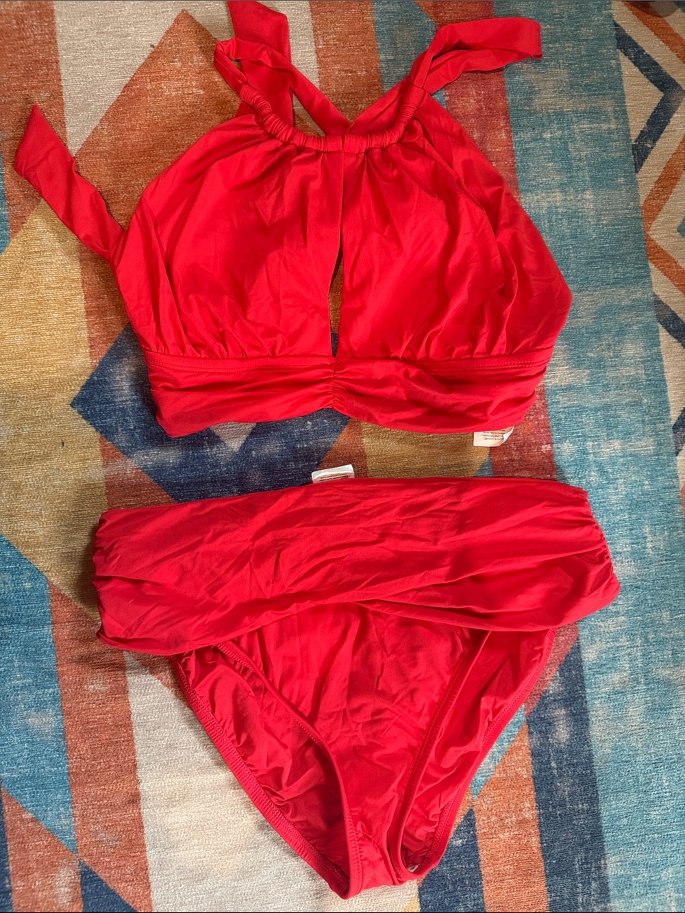 Red High-Neck Bikini Set - Women Intimates & Sleepwear